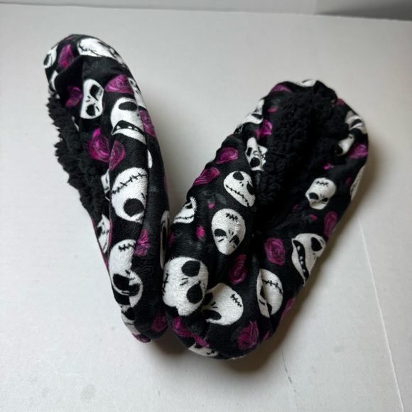 Nightmare Before Christmas Women’s Velour Sleep Pants & House Shoes - Picture 8 of 12